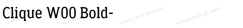 Clique W00 Bold字体转换